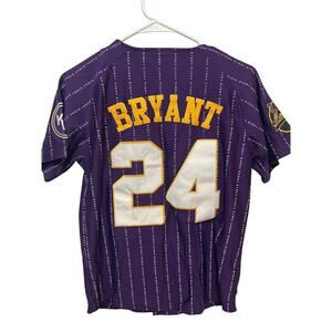 Headgear Classics Kobe Bryant 24 Mamba 8 Baseball Jersey Purple Youth  L